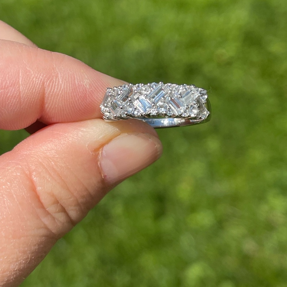 White topaz Band Ring